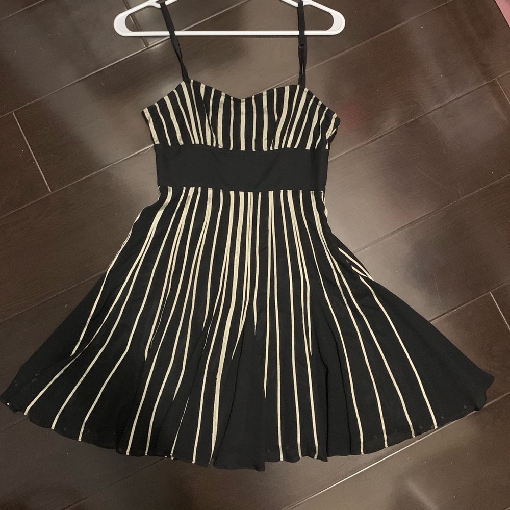 Black/gold cocktail dress